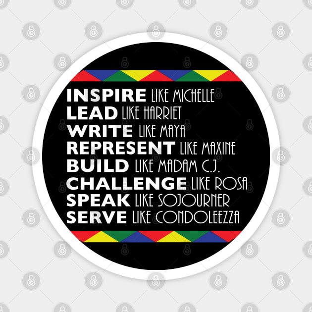 Black History Month Inspire Like Michelle Obama Magnet by blackartmattersshop